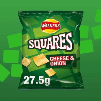 WALKERS SQUARES CHEESE AND ONION 27.5G (BEST BEFORE 27 SEPTEMBER 2025)