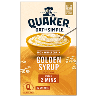 QUAKER OAT SO SIMPLE GOLDEN SYRUP 10 SACHETS 360G