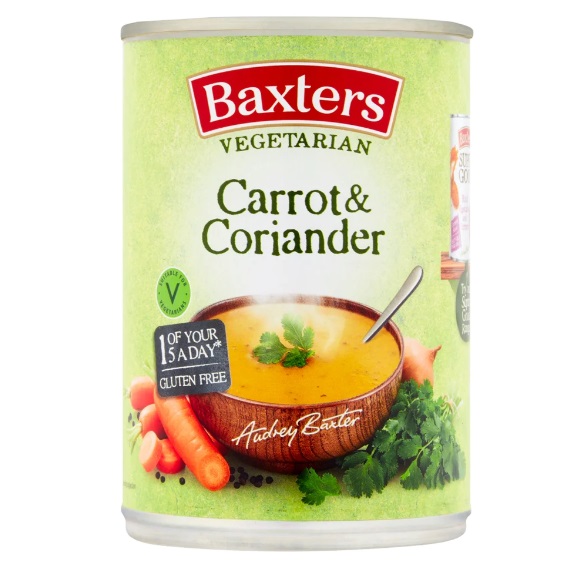 BAXTERS VEGETARIAN CARROT AND CORIANDER SOUP 400G