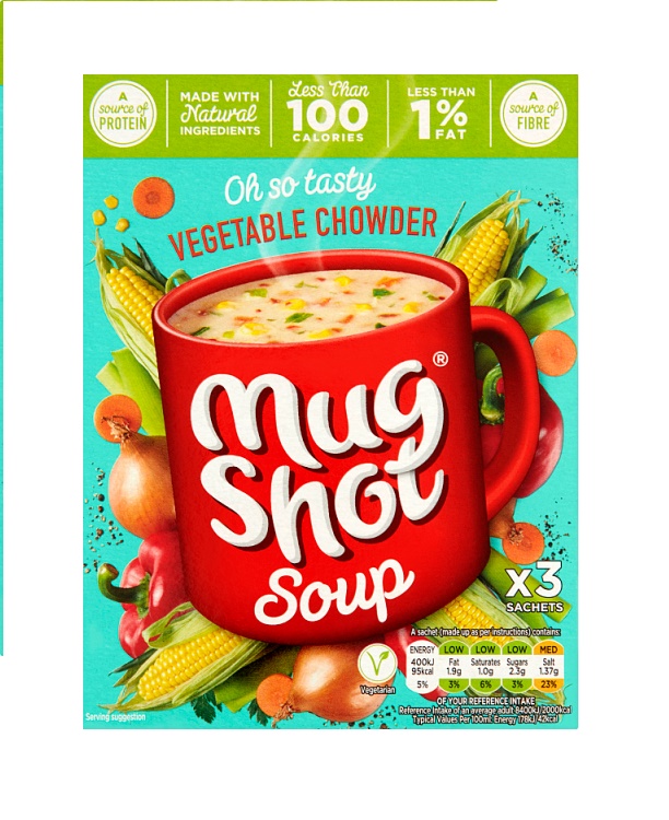 MUGSHOT CUPASOUP VEGETABLE CHOWDER 3 PACK 75G UK Emporium Johannesburg