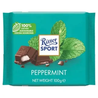 RITTER SPORT PEPPERMINT CREAM IN DARK CHOCOLATE 100G (BEST BEFORE 20 MARCH 2026)