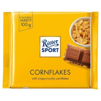 RITTER SPORT CRUNCHY CORNFLAKES IN MILK CHOCOLATE 100G (BEST BEFORE 13 MARCH 2026)