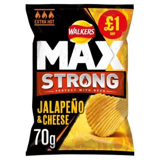 WALKERS MAX STRONG JALAPENO AND CHEESE EXTRA HOT 70G