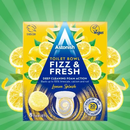 ASTONISH TOILET BOWL FIZZ AND FRESH LEMON SPLASH 8 TABLETS