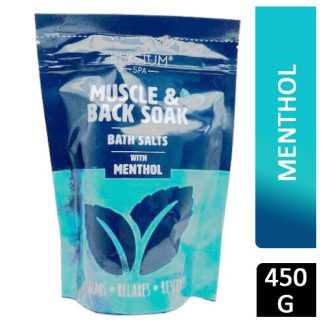 ELYSIUM SPA MUSCLE AND BACK SOAK BATH SALTS WITH MENTHOL 450G