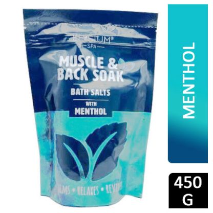 ELYSIUM SPA MUSCLE AND BACK SOAK BATH SALTS WITH MENTHOL 450G