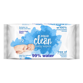 AQUACLEAN BABY WIPES 72s