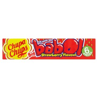CHUPA CHUPS BIG BABOL SOFT BUBBLE GUM STRAWBERRY FLAVOUR 6 PIECES 27.6G