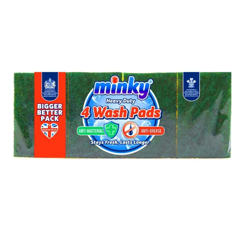MINKY WASH PAD HEAVY DUTY 4 PACK UK Emporium Johannesburg