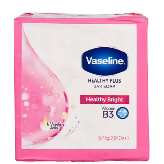 VASELINE SOAP BARS HEALTHY BRIGHT 3 X 75G