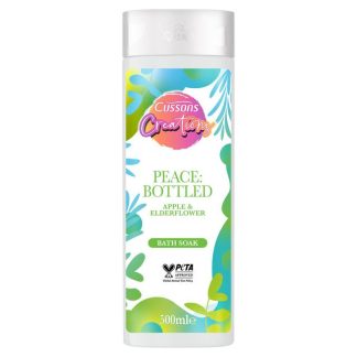 CUSSONS CREATIONS BATH SOAK PEACE BOTTLED APPLE AND ELDERFLOWER 500ML