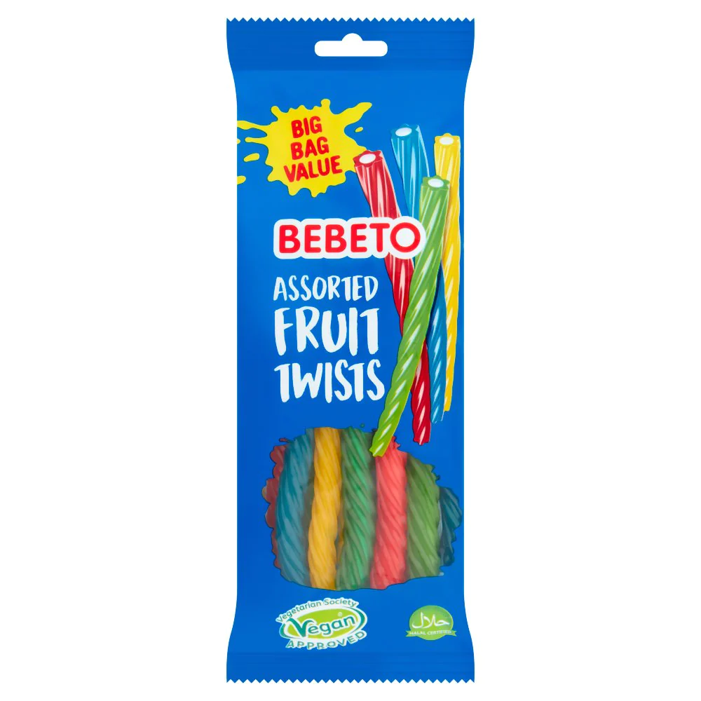 BEBETO ASSORTED TWISTED FRUIT PENCILS 160G (BEST BEFORE 7 MAY 2025)