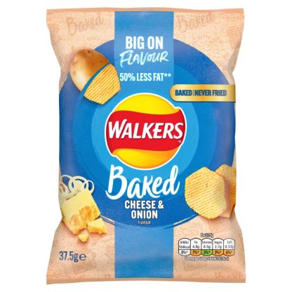 WALKERS BAKED CHEESE AND ONION FLAVOUR 37.5G (BEST BEFORE 16.08.2025)