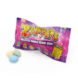 ZED CANDY ZAPPERS ORIGINAL MEGA SOUR GUM 50G (BEST BEFORE 18 JULY 2025)