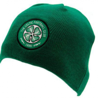CELTIC BEANIE KNITTED HAT - GREEN