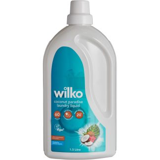 WILKO LAUNDRY LIQUID COCONUT PARADISE 1.5LTR 60 WASHES