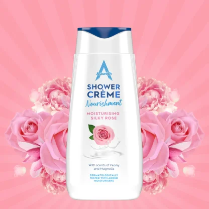 ASTONISH SHOWER CREME NOURISHMENT MOISTURISING SILKY ROSE 400ML