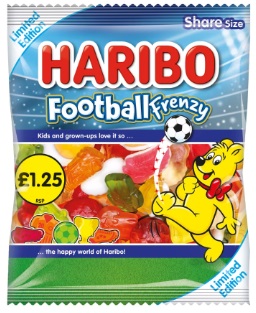 HARIBO FOOTBALL FRENZY 140G (BEST BEFORE END AUGUST 2025)