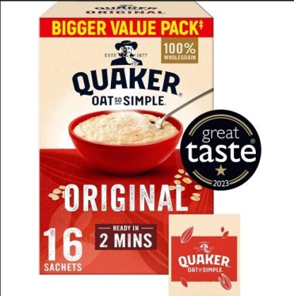 QUAKER OATS SO SIMPLE ORIGINAL 16 PACK (16 X 27G) 576G