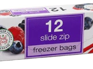 TIDYZ SLIDE ZIP FREEZER BAGS 12S