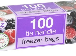 TIDYZ TIE HANDLE FREEZER BAGS 100S
