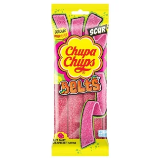 CHUPA CHUPS SOUR STRAWBERRY BELTS PACK 90G (BEST BEFORE END OCTOBER 2026)