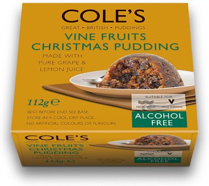 COLES ALCOHOL FREE CHRISTMAS PUDDING 112G