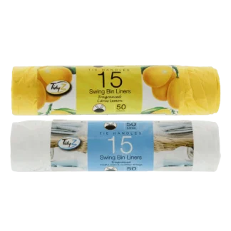 TIDYZ FRAGRANCED TIE HANDLE SWING BIN LINERS 50 LITRES 15S