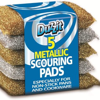 DUZZIT SCOURING PADS METALLIC 5 PACK