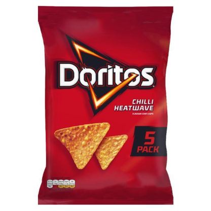 WALKERS DORITOS CHILLI HEATWAVE 5 PACK X 30G (BEST BEFORE 23.08.2025)