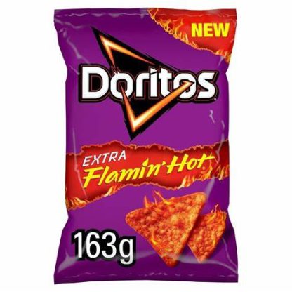 WALKERS DORITOS EXTRA FLAMING HOT 163G (BEST BEFORE 15.06.2025)