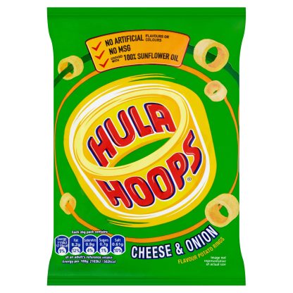 HULA HOOPS CHEESE AND ONION 34G (BEST BEFORE 12.07.2025)