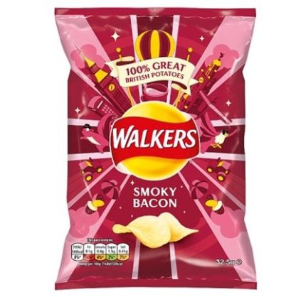 WALKERS CRISPS SMOKY BACON 32.5G (BEST BEFORE 12.07.2025)