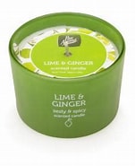 PAN AROMA COLOURED JAR CANDLE - LIME & GINGER 85G