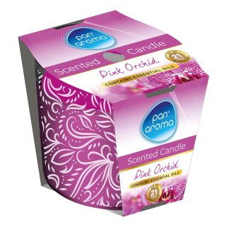 PAN AROMA PRINTED GLASS CANDLE PINK ORCHID