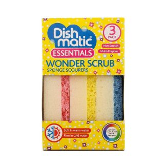 DISHMATIC ESSENTIALS WONDER SCRUB 3 PACK