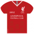 LIVERPOOL SHIRT SHAPED METAL SIGN