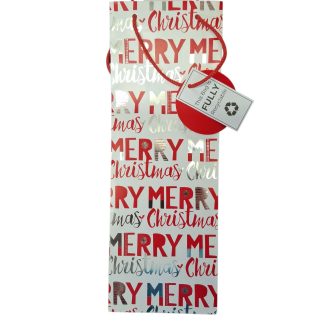MERRY CHRISTMAS BOTTLE GIFTING BAG