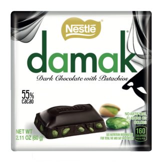 NESTLE DAMAK DARK CHOCOLATE WITH PISTACHIO 60G (BEST BEFORE 31 MARCH 2026)