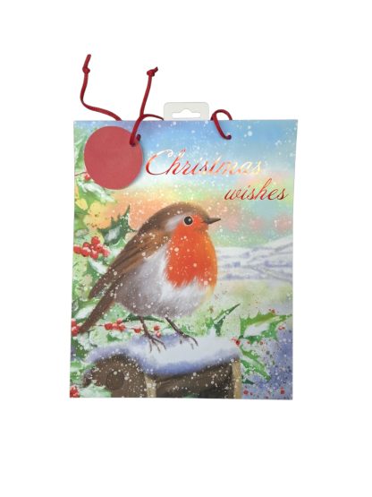 CHRISTMAS ROBIN GIFTING BAG LARGE