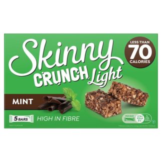 SKINNY CRUNCH LIGHT MINT SNACK BARS 5X19G (BEST BEFORE END JUNE 2026)