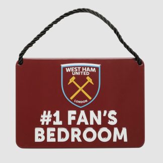 WEST HAM N0 1 FAN BEDROOM SIGN