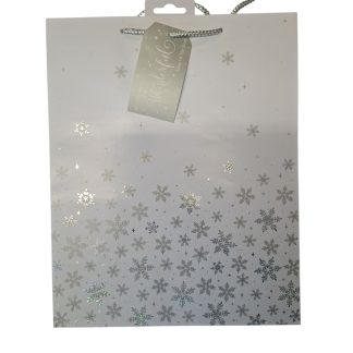 WHITE SNOWFLAKE GIFTING BAG LARGE