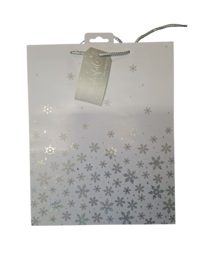 WHITE SNOWFLAKE GIFTING BAG LARGE