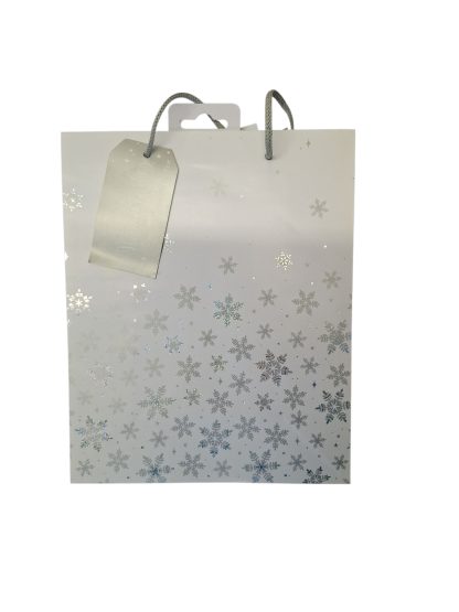 WHITE SNOWFLAKE GIFTING BAG SMALL