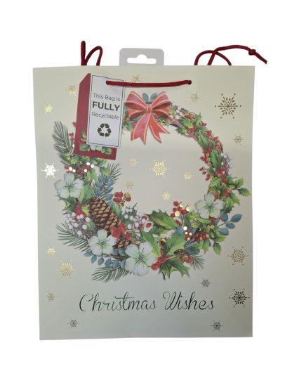 CHRISTMAS WREATH GIFTING BAG LARGE