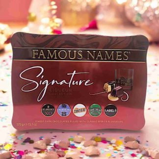 FAMOUS NAMES SIGNATURE LIQUEUR COLLECTION TIN 370G