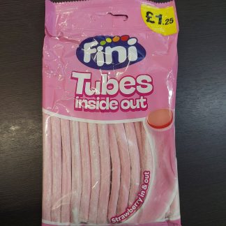 FINI SMOOTH STRAWBERRY TUBES INSIDE OUT 140G (BEST BEFORE END NOVEMBER 2026)